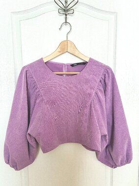 Zara Fine Wale Crop Top